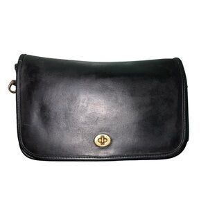 COACH Vintage Convertible Clutch Flap Leather Bag with a new Leather Coach Strap